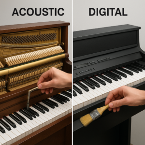 Featured image for Acoustic vs. Digital Piano Upkeep What Will It Cost